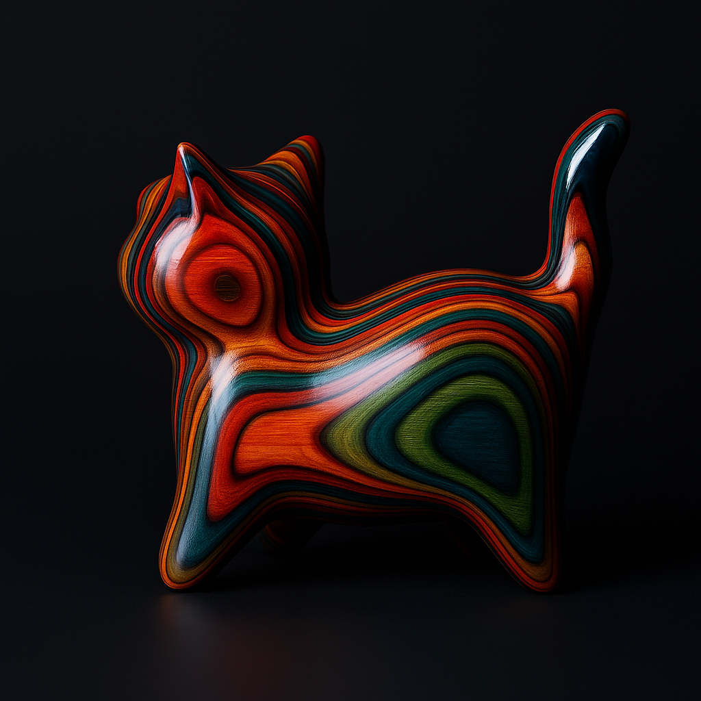 Gato Decorativo Colorido