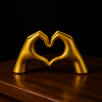 Escultura Decorativa Mãos do Amor – Símbolo de Afeto e Elegância