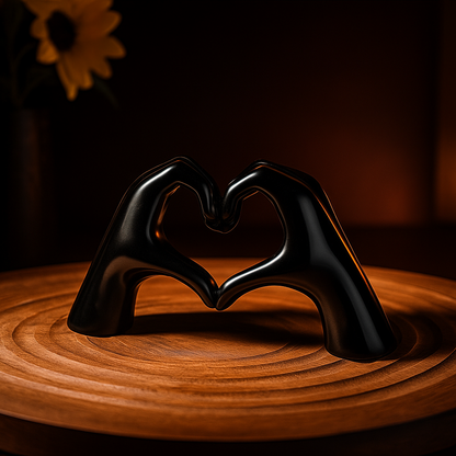 Escultura Decorativa Mãos do Amor – Símbolo de Afeto e Elegância