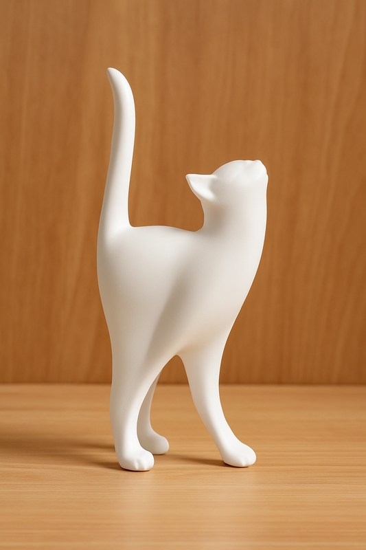 Escultura Decorativa Gato Minimalista