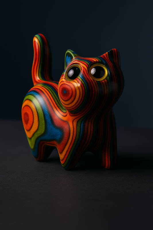 Gato Decorativo Colorido