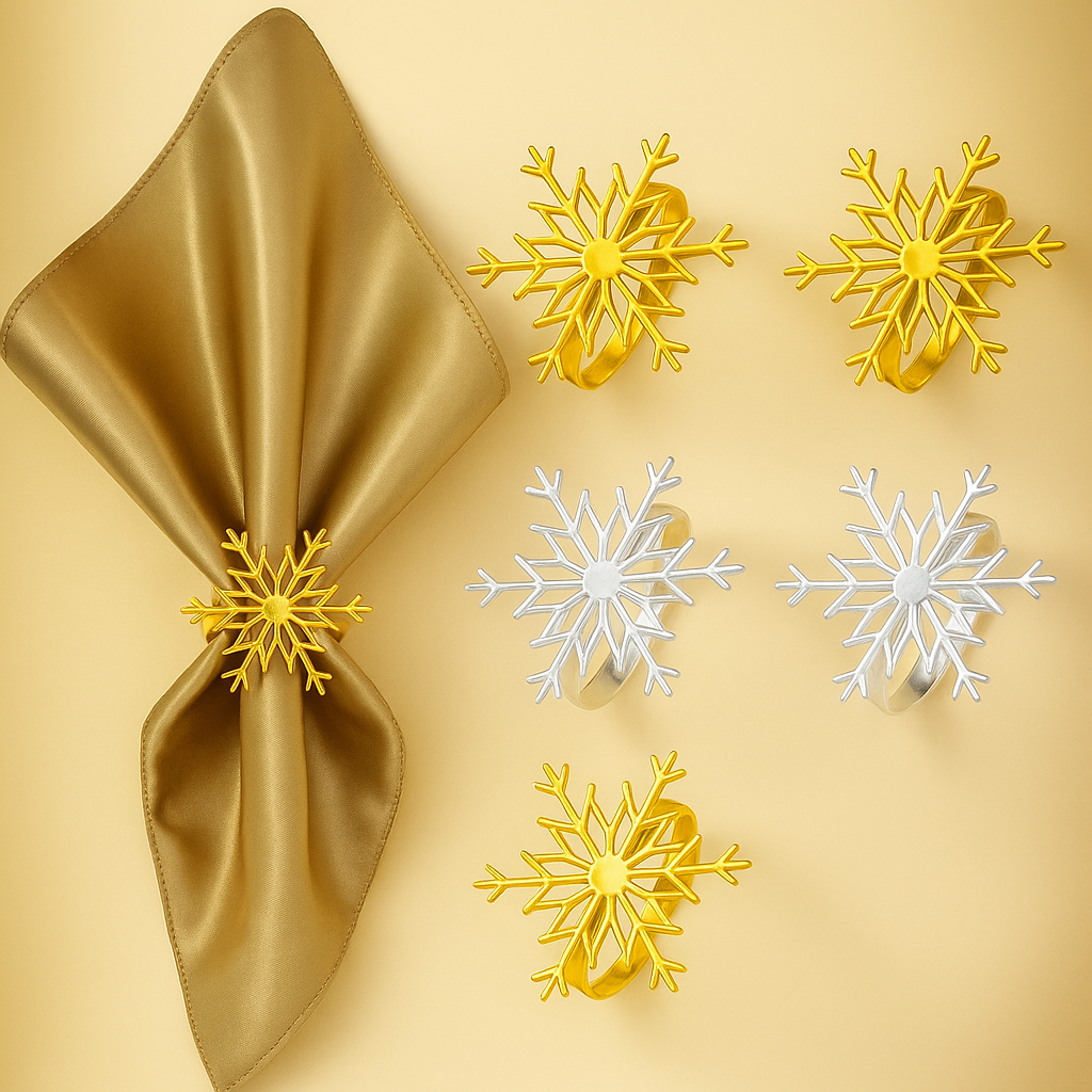 Anel de Guardanapo Floco de Neve