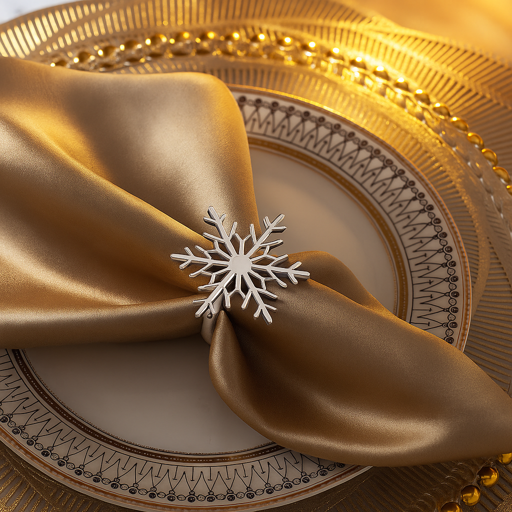 Anel de Guardanapo Floco de Neve