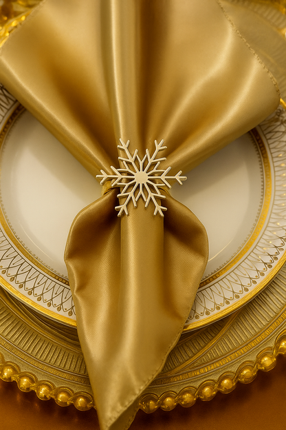 Anel de Guardanapo Floco de Neve