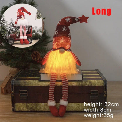 Duende Decorativo de Natal com Luz LED
