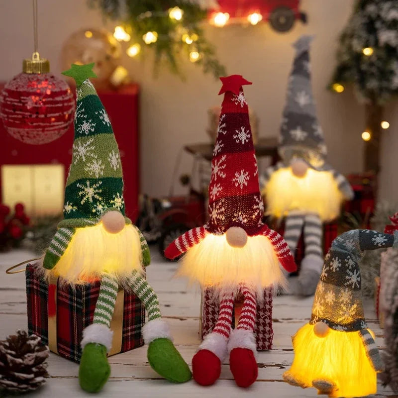 Duende Decorativo de Natal com Luz LED