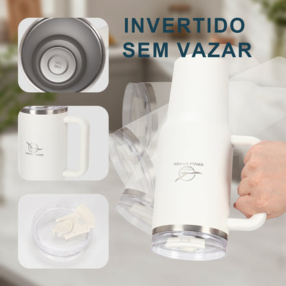 Copo Térmico Premium Vento Livre com Tampa Antivazamento e Canudo 1200ml