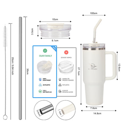 Copo Térmico Premium Vento Livre com Tampa Antivazamento e Canudo 1200ml
